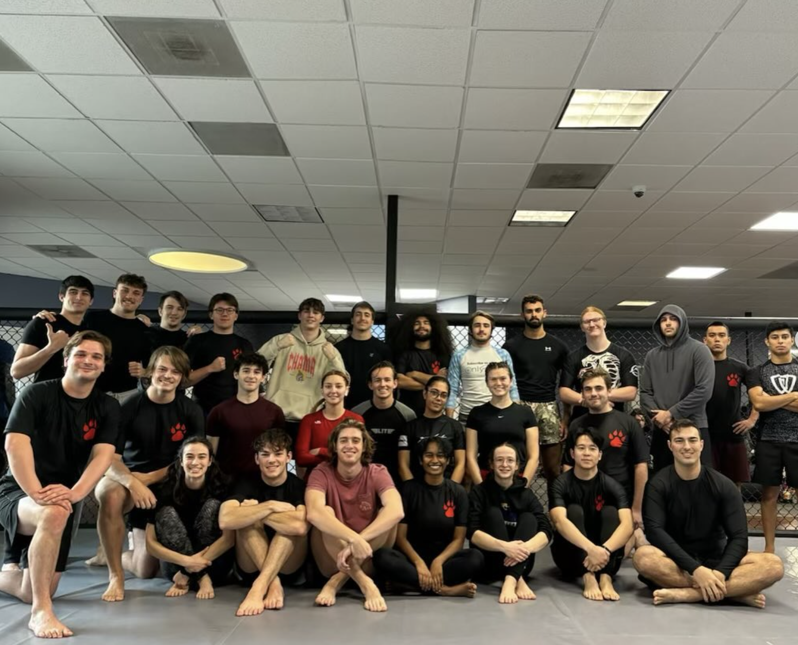 NC State Grappling Club students and Gracie Raleigh members competing in a Brazilian Jiu Jitsu tournament